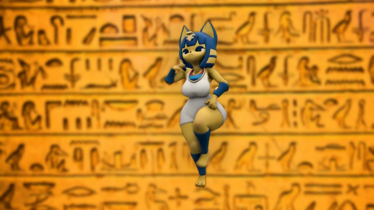 What The Cat Doing? Egyptian cat dancing