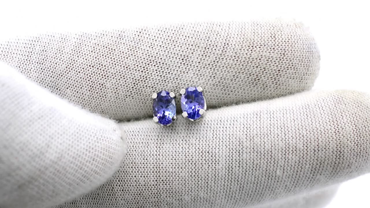 Buy gold tanzanite earrings