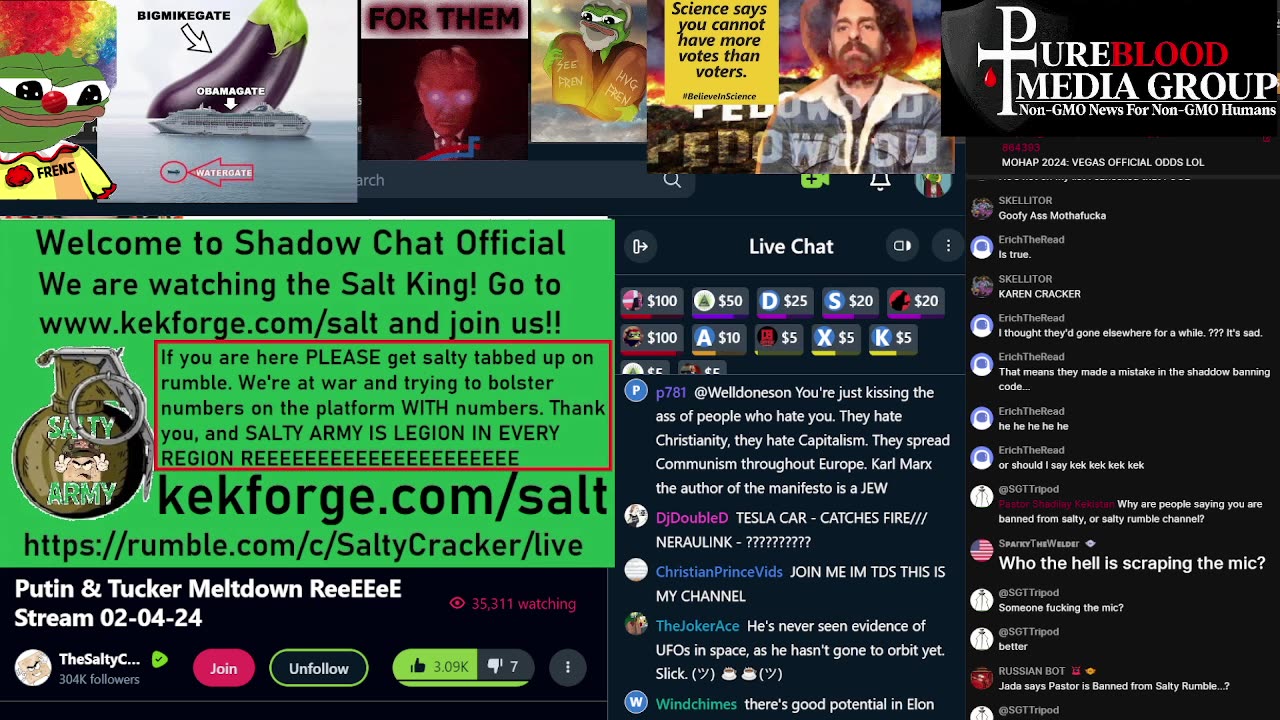 Shadow Chat Official and Salty Cracker Afterparty archive.