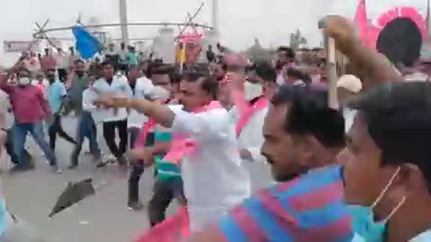 Opposition Party Beating BJP Workers