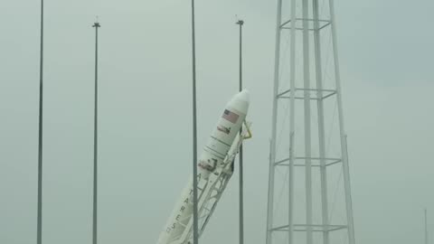 rocket raised on launch pad