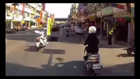 Girls funny scooty accidents