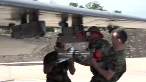 Rare close-up access: Air defence rocket launch exercise