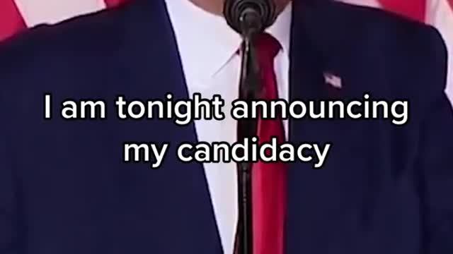 In order to make America great and glorious again