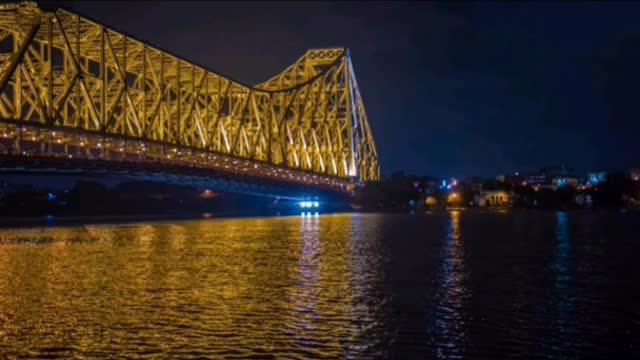 Howrah bridge -- Night view of howrah bridge --Beauty of howrah bridge in the night -- Kolkata