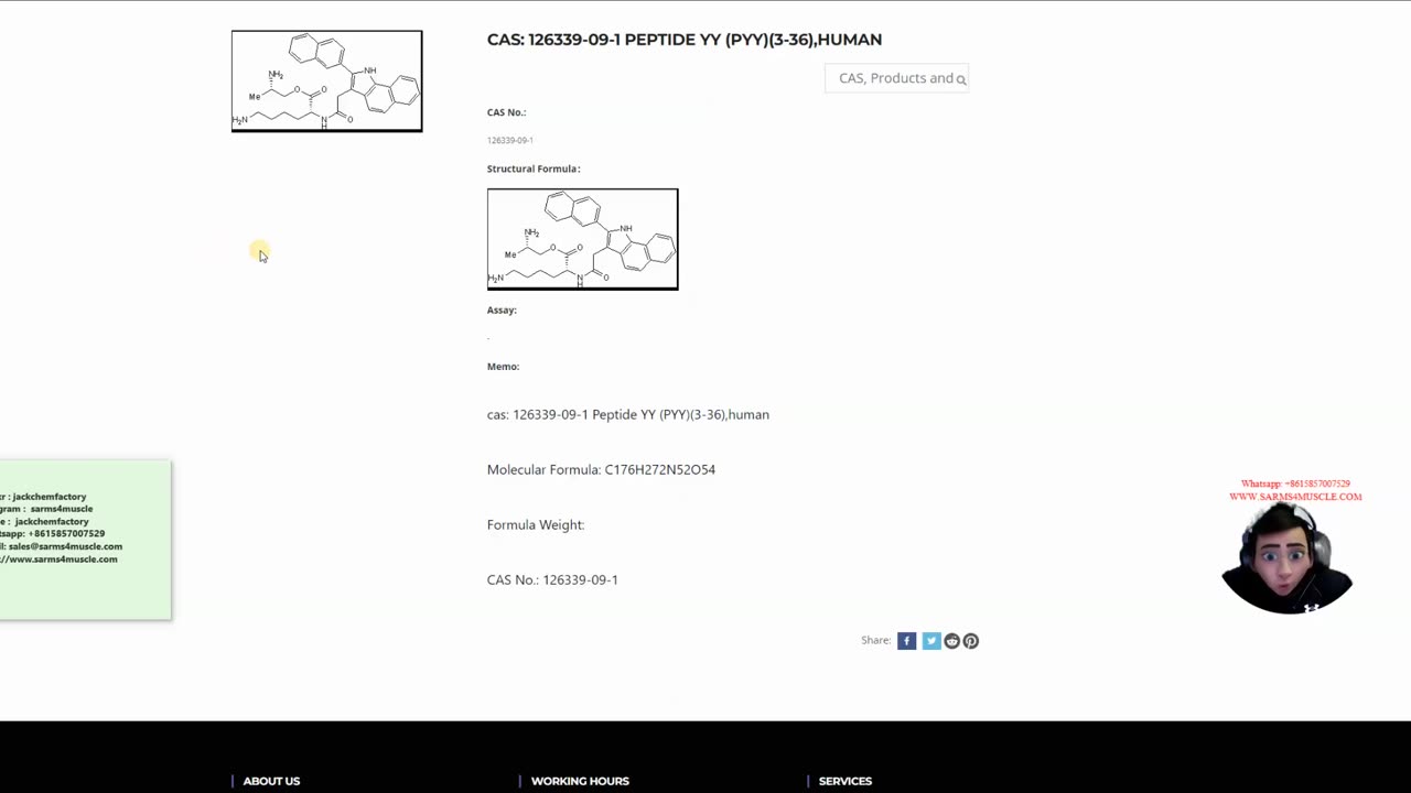 cas: 126339-09-1 Peptide YY (PYY)(3-36),human