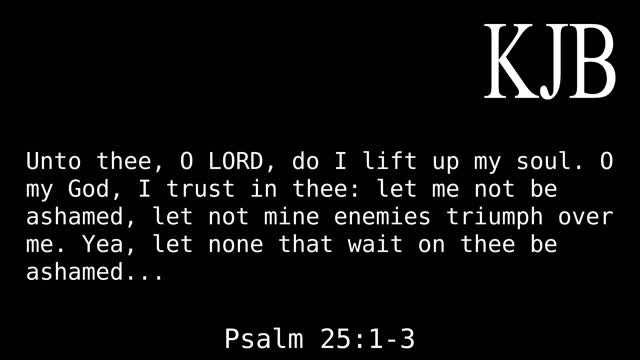 Unto Thee O LORD Do I Lift Up My Soul - Psalm 25:1-3