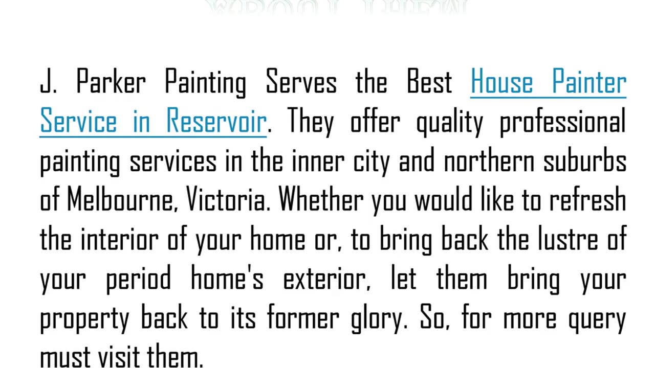 Best Exterior Painting Service in Reservoir