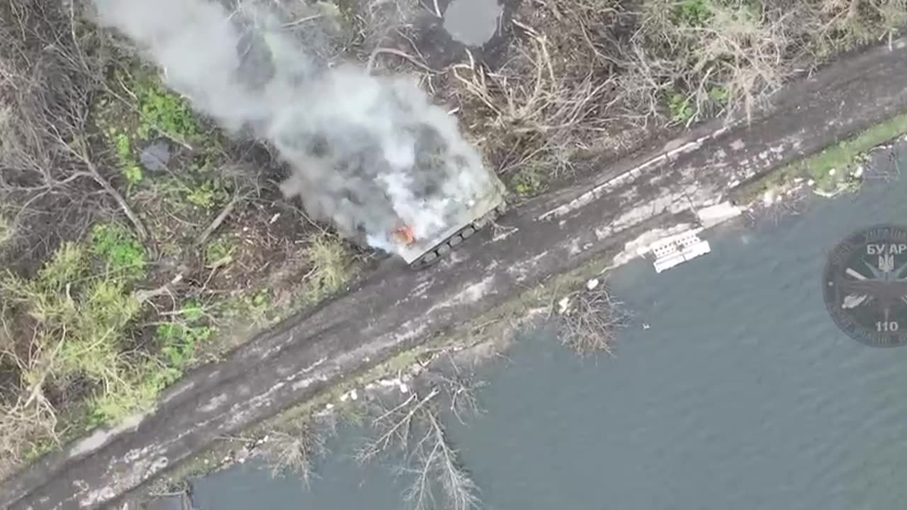 Destroying Damaged Russian APC