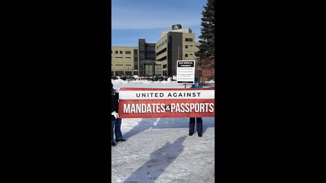 Jan 23 - Moncton, NB Freedom Rally - Our Freedom Banner