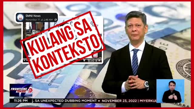 Fact CheckED:Kulang sa konteksto na report tungkol sa palitan ng。piso kontra dolyar