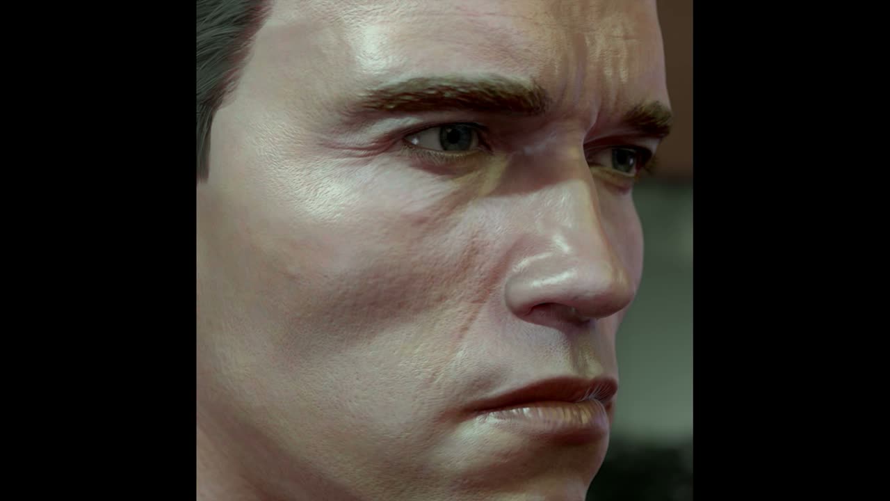 3D model Arnold Schwarzenegger head T-800