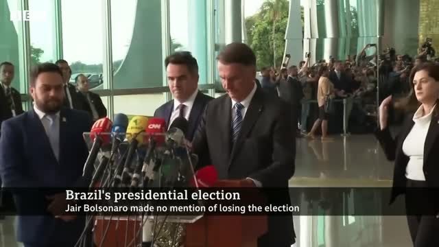 Bolsonaro breaks silence after defeat in Brazil election - BBC News