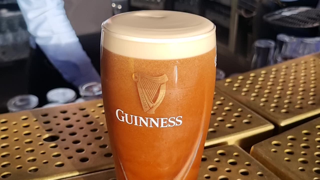 Very fresh Guiness draft beer