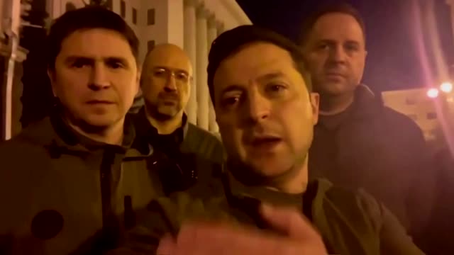 'We are here' -defiant Zelenskiy on the streets of Kyiv