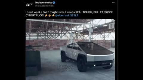 TESLA CYBERTRUCK BULLETPROOF WINDOWS VS 50 CALIBUR MACHINE GUN (TESLALEAKS.COM)