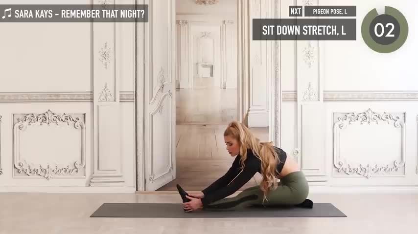 8 MIN STRETCH FOR SPLITS - how to get your front splits / No Equipment I Pamela Reif