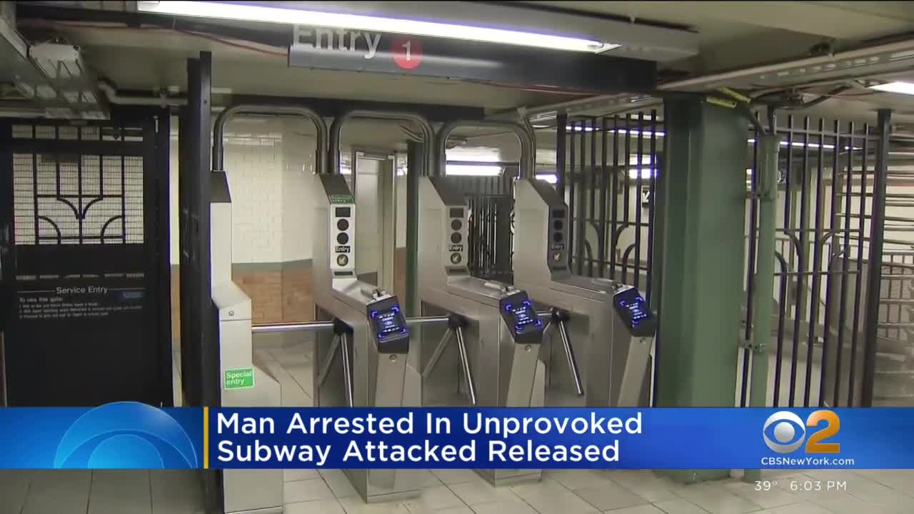 Man arrested in unprovoked subway attack released