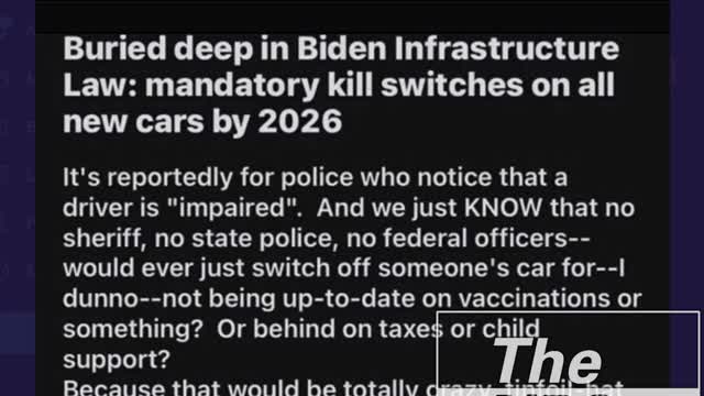 Infrastructure Bill Mandates Kill Switches For Cars