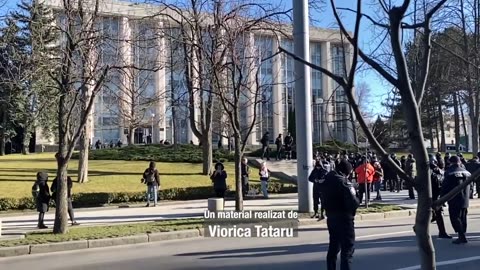 Protests in Moldova today, many are pro Russian