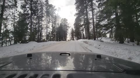 Driving away from Terry Peak