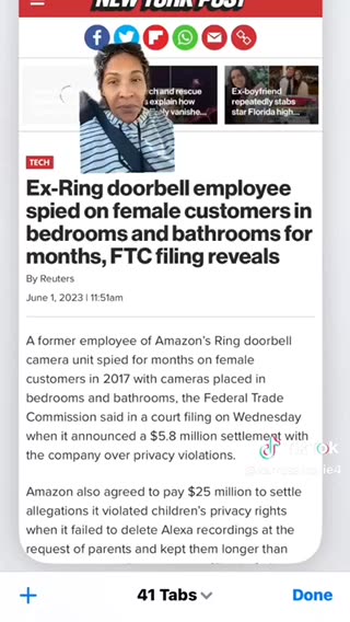 Beware of Ring camera 🎥 employees !…