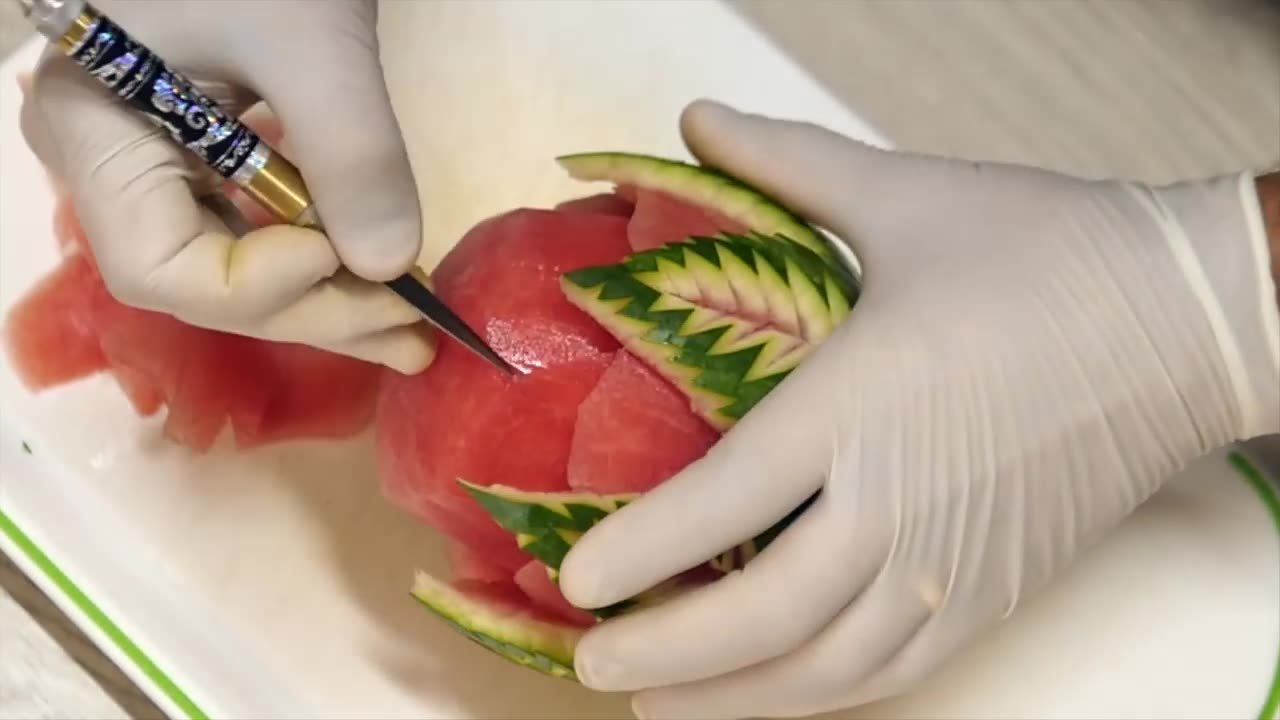 WATERMELON CARVING | NEW IDEA | Fruit & Vegetable Carving
