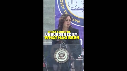 Kamala Harris "Unburdened by What Has Been." She's Vice President of a Country!!