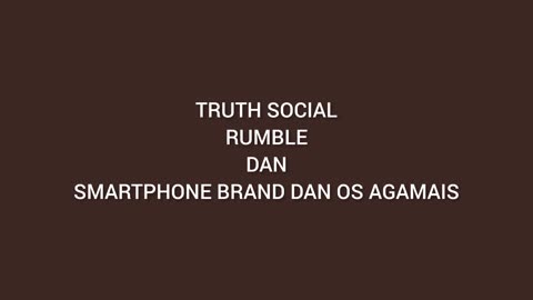 TRADISIONAL BARU ATAU NEW TRADITIONAL, TRUTH Social dan Rumble !!!