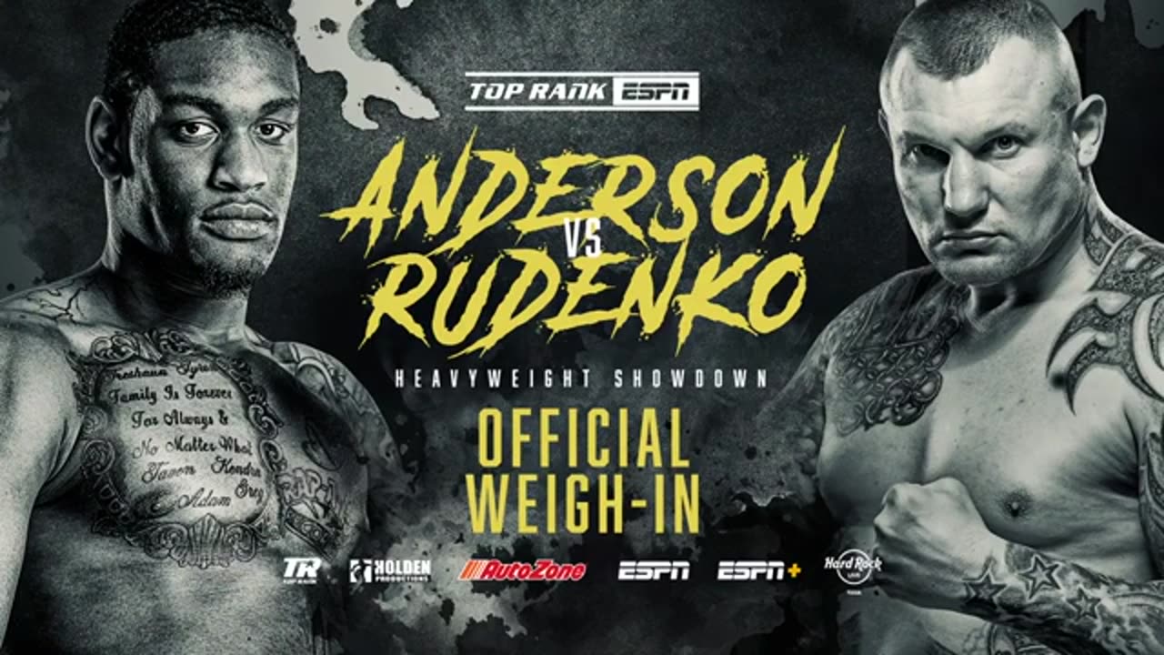 Jared Anderson vs. Andriy Rudenko OFFICIAL WEIGHIN