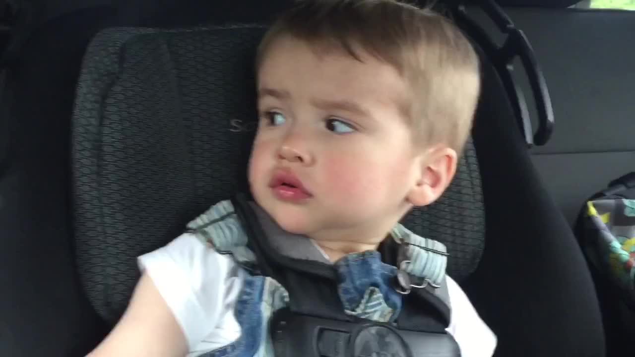 Toddler attempts to whistle, hilariously fails