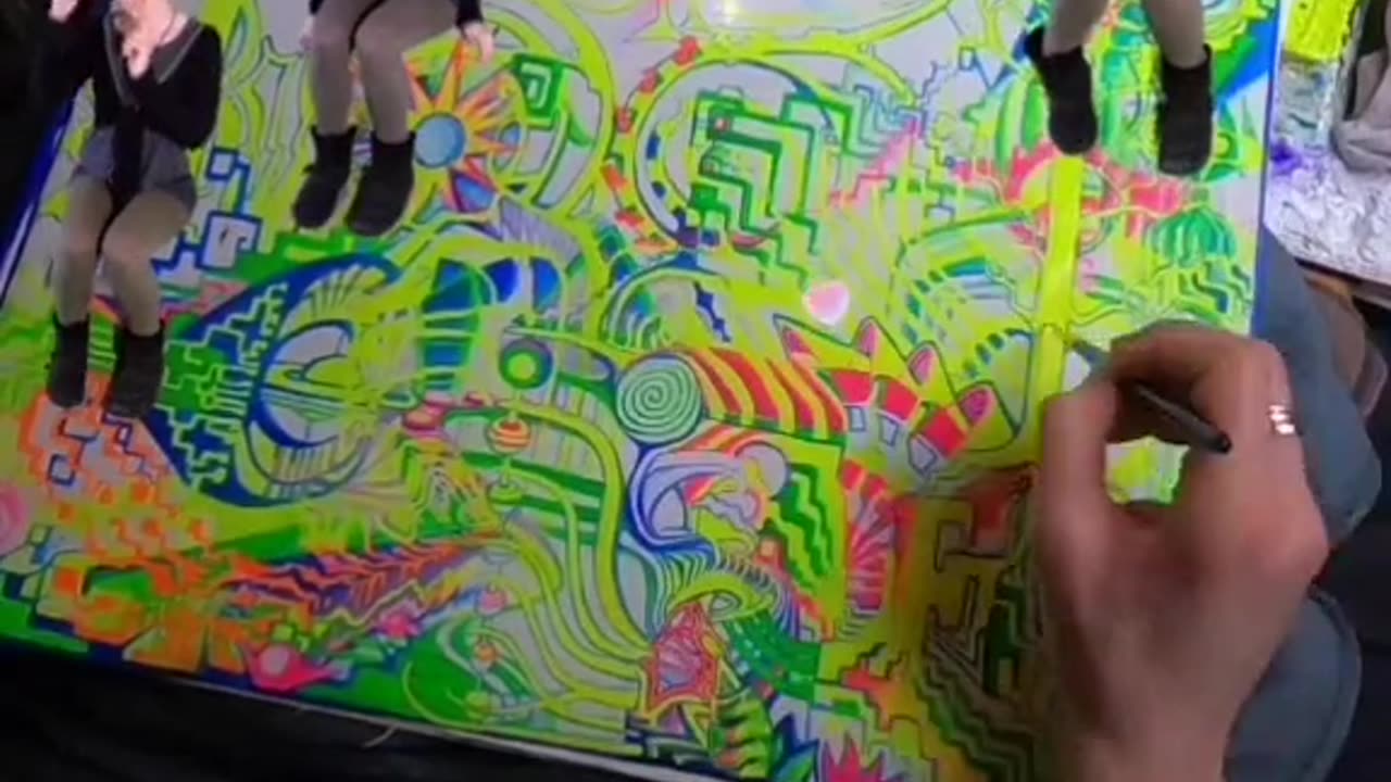 Me and my friends trying to paint