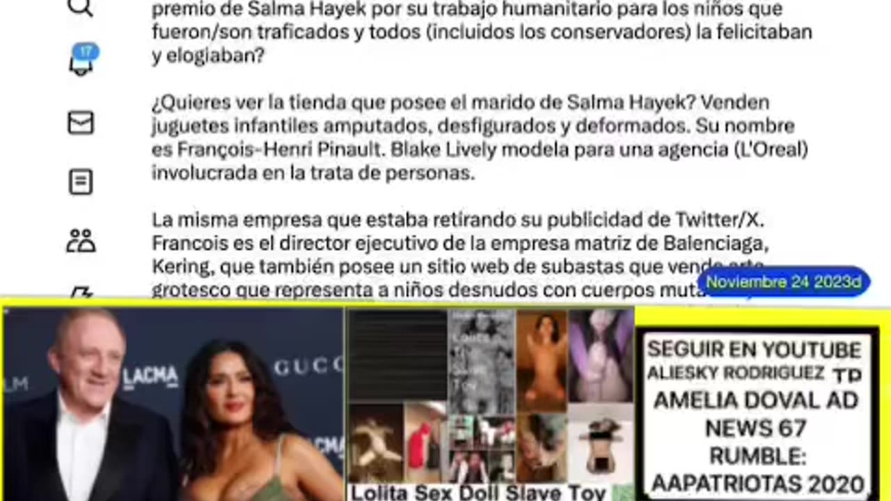 Balenciaga Salma Hayek y Su esposo el magnate (Geo)