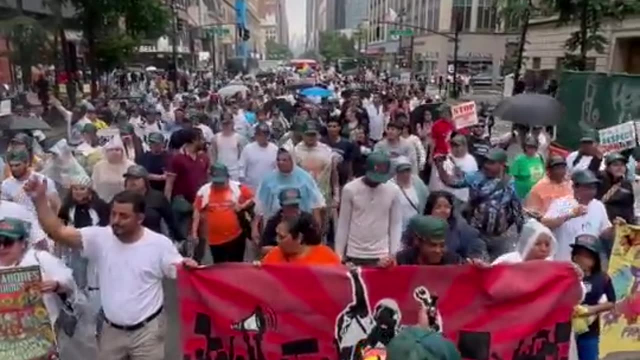 New York City illegals have taken over Time Square demanding the end of ICE