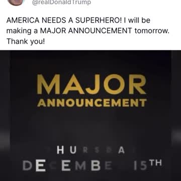 An important message from President Trump