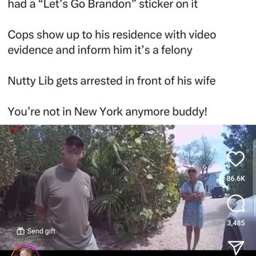 New Yorker scratches truck with a "Let's go Brandon" sticker.