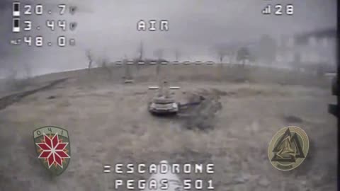 The "Asgard" group of the "Eyes" unit destroys a Russian T-90 tank