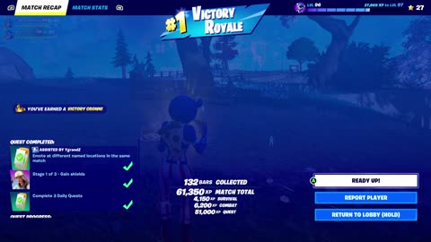 Fortnite Squads w/grandsons Victory