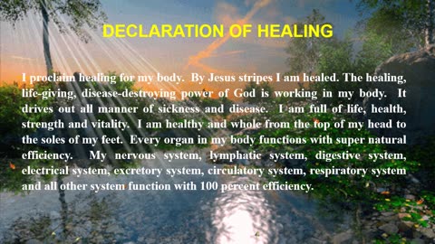 Declaration of Healing: Embracing the Power of Prayer