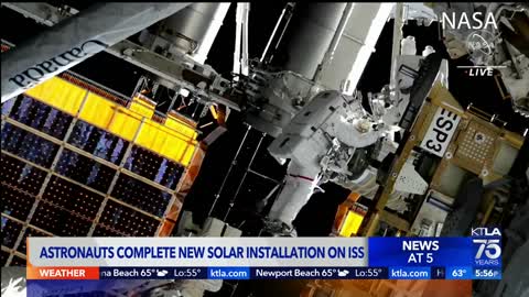 Astronauts complete solar installation on ISS