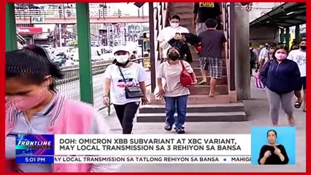 DOH: Omicron XBBsubvariant, XBC variant,may local transmission sa3 rehiyon sa bansa
