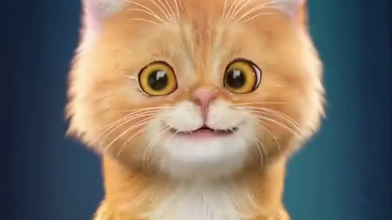 Cute cat sing baby shark tu Tu.