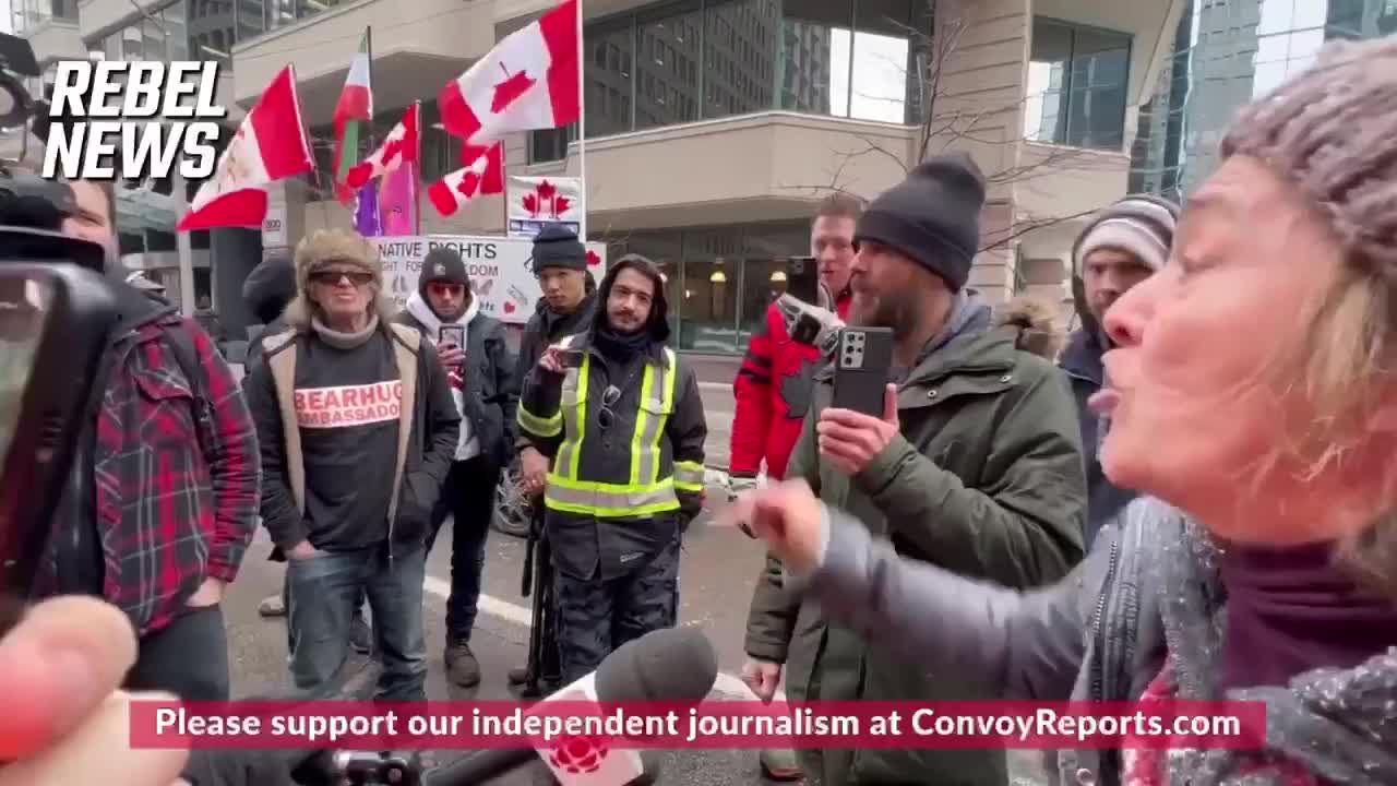 Canada - Freedom Convoy Truck Protest - Truth Bombs Being Dropped ☝️