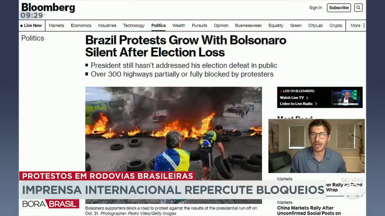 Imprensa internacional repercute bloqueios no Brasil