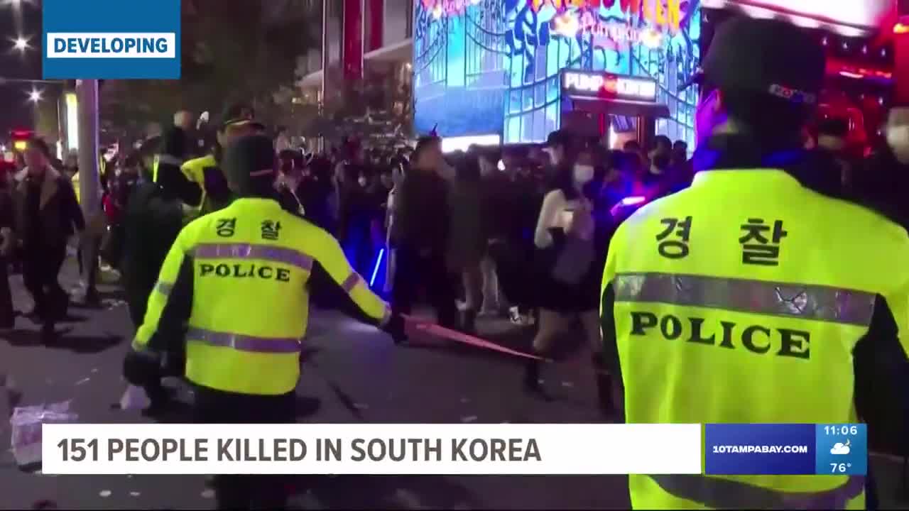 Crush kills at least 151 people at Halloween festivities in Seoul