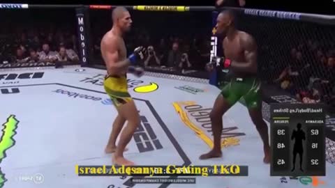 Israël Adesanya obtient un TKO | Alex Pereira contre Israel Adesanya | UFC 281