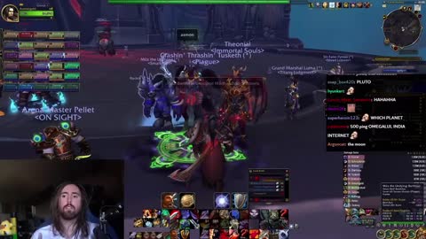 WoW Player with 10000 Ping Joins Asmongold's Raid