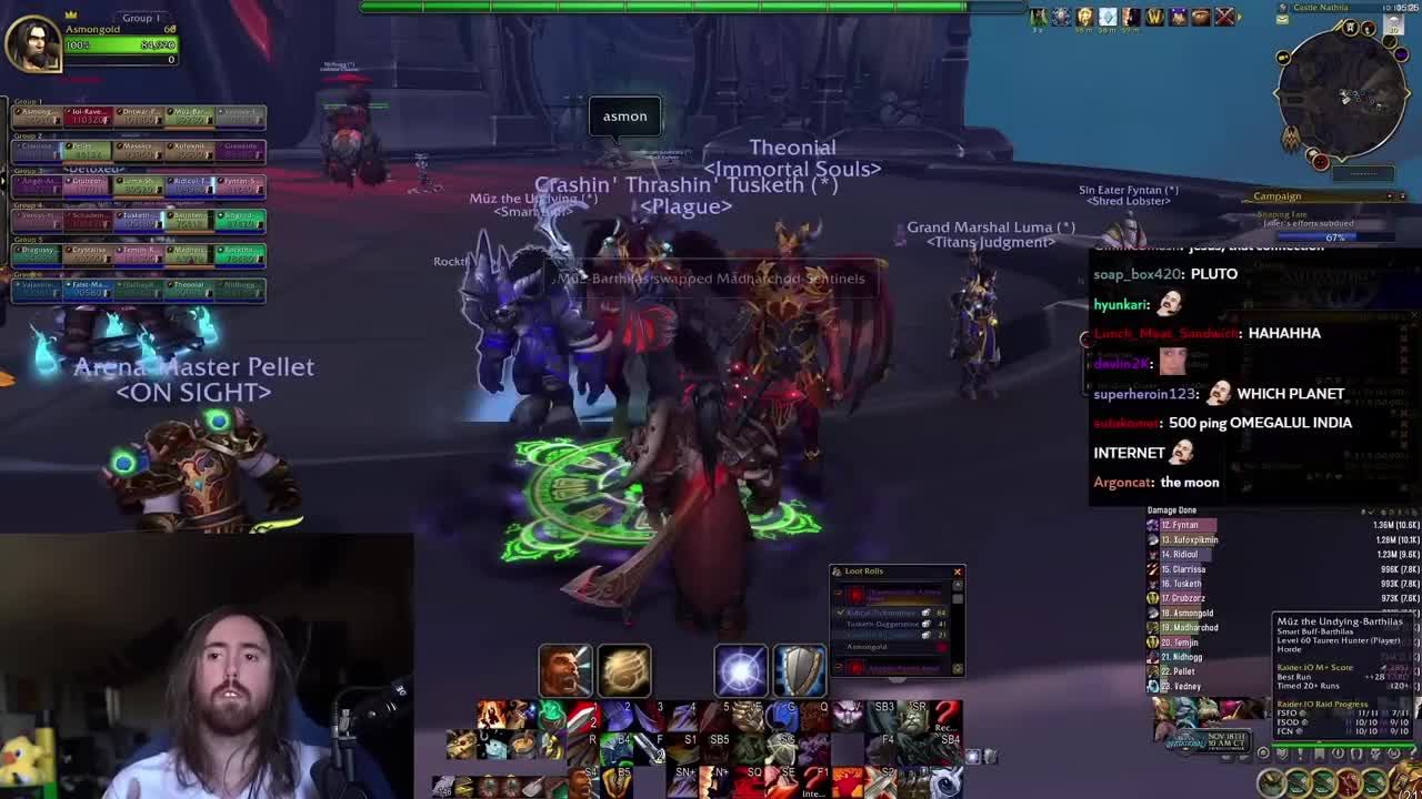 WoW Player with 10000 Ping Joins Asmongold's Raid