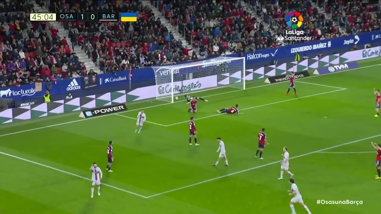 Resumen de CA Osasuna vs FC Barcelona (1-2)