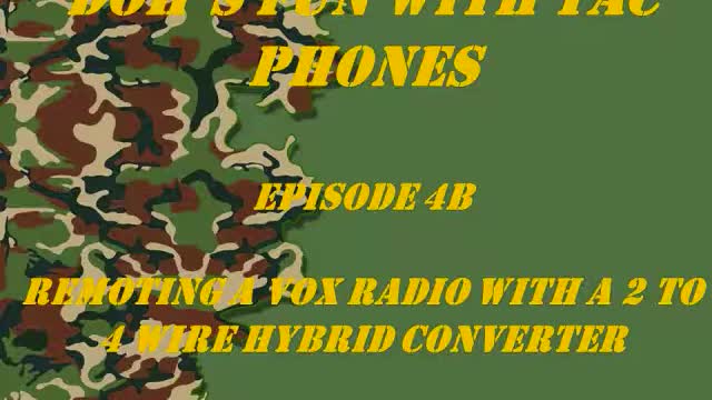 FIELD PHONE OPS: Remoting VOX using a TA-312 and a Hybrid Converter